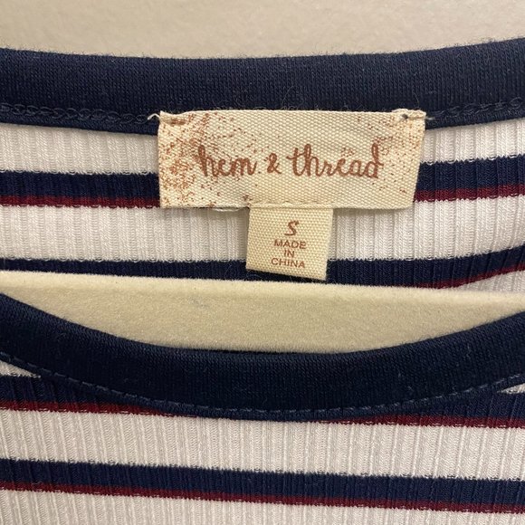 Striped Ruffle Sleeve Top - Picture 3 of 3